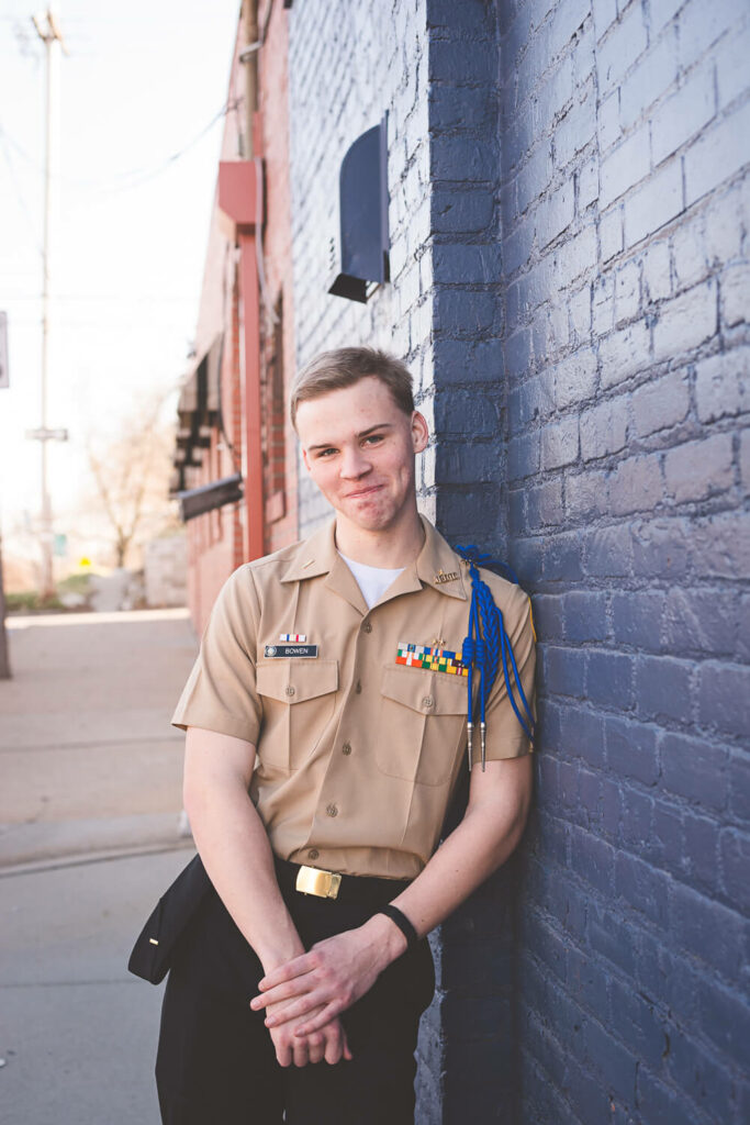 Nathan's senior portrait session in downtown Benson, Omaha, NE