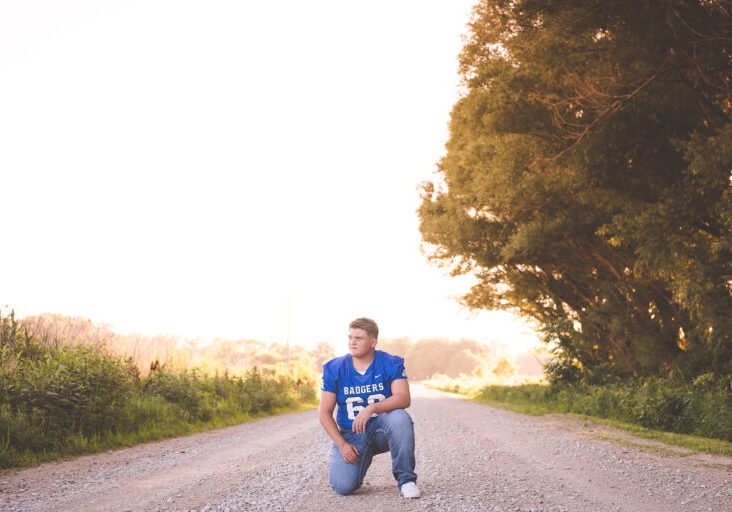 Clayton's senior portraits in Bennington, NE