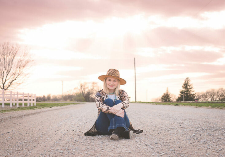 Lexi - Senior Portrait Session - Gravel Road - Elk City, Bennington, NE